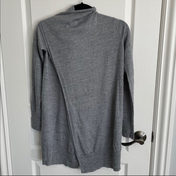 THEORY grey open drape cardigan - Picture 4 of 4
